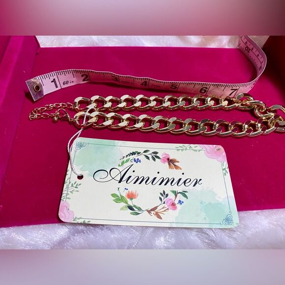 Gold tone chunky chain/choker NWT - Picture 1 of 4